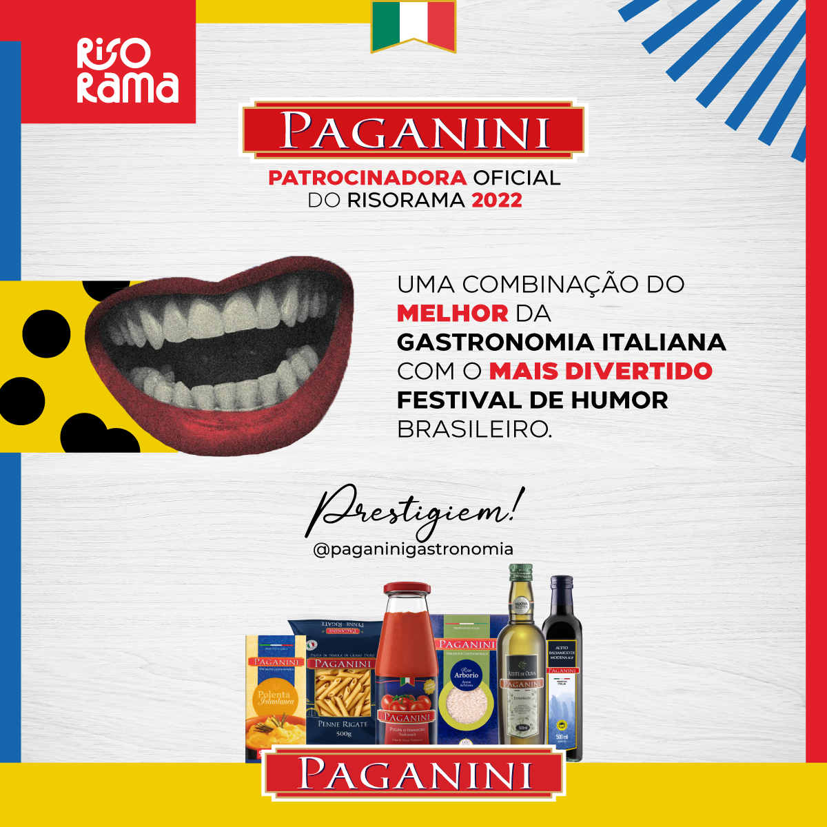 Paganini: Patrocinadora Oficial do Risorama