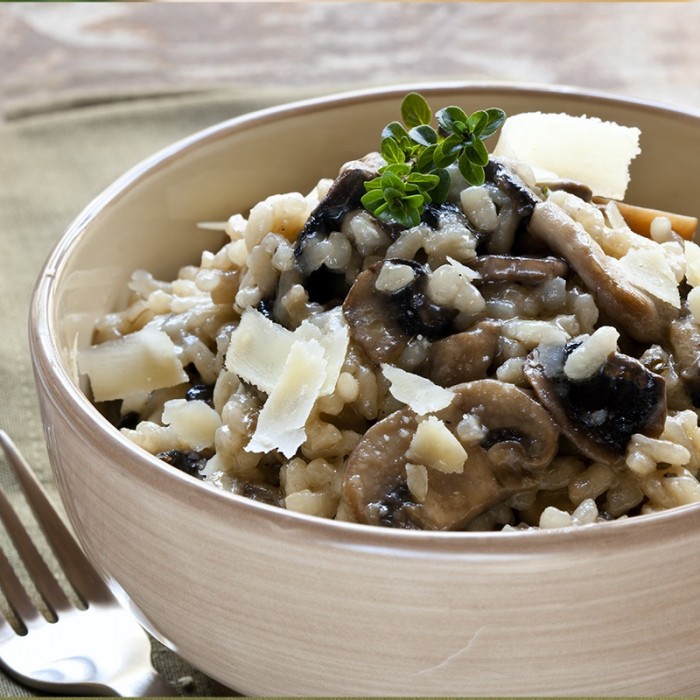 receita de risoto com cogumelos e tomilho