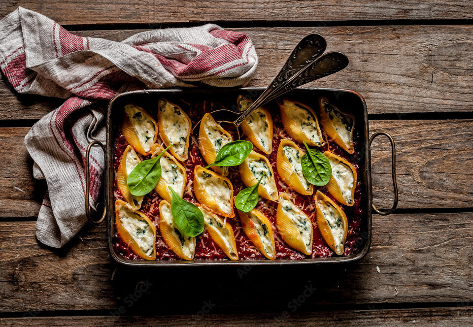 5 receitas de conchiglioni para o fim de ano